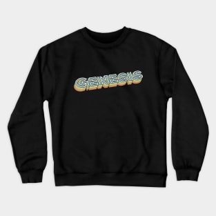 Genesis Retro Typography Faded Style Crewneck Sweatshirt